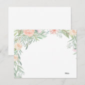 Peach Floral Canopy | Gepersonaliseerde schrijfben Notitiekaartje (Voorkant / Achterkant)