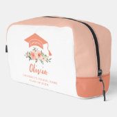Peach Floral Congrats Afstuderen Toilettasje (Rechterhoek)