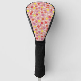 Peach Floral Ditsy Golf Head Hoesje Golfheadcover