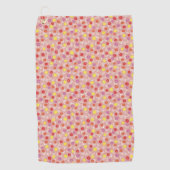 Peach Floral Ditsy Golfhanddoek (Voorkant)