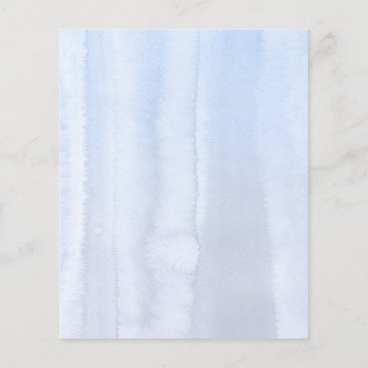 Peach Floral Dusty Blue Wedding Menu (Achterkant)