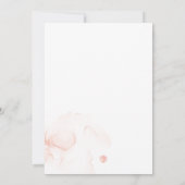 Peach Floral Elegant Moderne Wedding Uitnodiging (Achterkant)