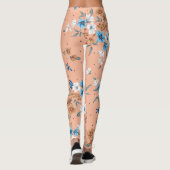 peach Floral Feminine Pattered | LEGGINGS (Achterkant)