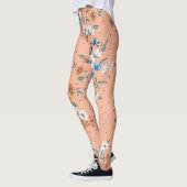 peach Floral Feminine Pattered | LEGGINGS (Links)