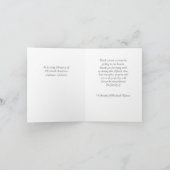 Peach Floral foto Memorial Bedankkaart (Binnen)