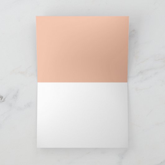 Peach Floral Halloween Baby shower Dank je wel Kaart (Binnen)