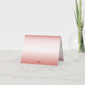 Peach Floral Heart Modern  Bedankkaart (Achterkant)