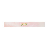 Peach Floral Invitation Belly Band Uitnodigingen Wikkel (Vlak)