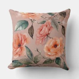 Peach Floral Kussen