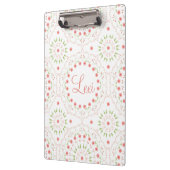 Peach Floral Mandala Personalized Clip Board Klembord (Links)