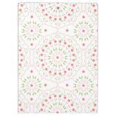 Peach Floral Mandala Personalized Clip Board Klembord (Achterkant)