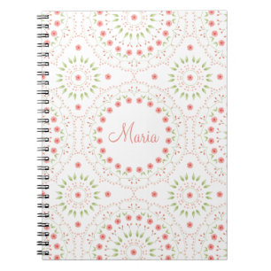 Peach Floral Mandala Specialized Spiral Notitieboe Notitieboek