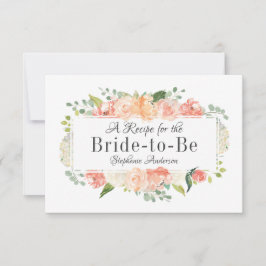Peach Floral Medley Vrijgezellenfeest Recipe Kaart