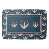 Peach Floral Pattern Badmat (Voorkant)