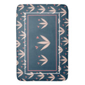 Peach Floral Pattern Badmat (Voorkant Verticaal)