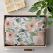Peach Floral Pattern Tissuepapier (Geschenk)