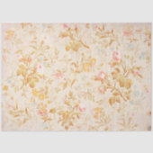 Peach Floral Pattern Tissuepapier (Voorkant)
