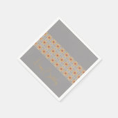 Peach Floral Patterned Servet (Hoek)