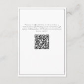 Peach Floral Poppies Modern Elegant Wedding Hotel Informatiekaartje (Achterkant)