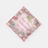 Peach Floral Princess Enchanted Birthday Servet (Hoek)