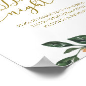 Peach Floral Pumpkin Herfst Date Night Jar Sign Poster (Hoek)