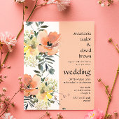 Peach Floral QR Code Weddenschap