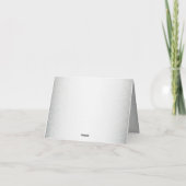 Peach Floral Silver Glitter Modern Wedding Party Bedankkaart (Achterkant)