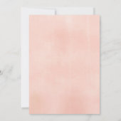 Peach floral tea party bridale doucheuitnodigingen kaart (Achterkant)