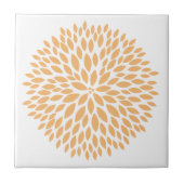 Peach Floral Tegeltje (Voorkant)