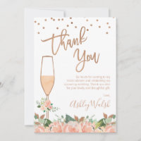 Peach Floral Vrijgezellenfeest bedankje
