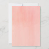 Peach Floral Waterverf Elegant Bridal Luncheon Kaart (Achterkant)