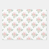 Peach Floral Wedding Inpakpapier Vel (Voorkant)