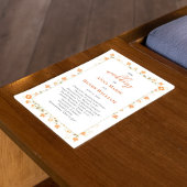 Peach Floral Wedding Kalligrafie Programma