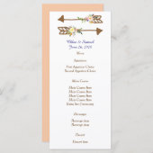 Peach Floral Wedding Menu (Voorkant / Achterkant)