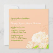 Peach Floral Wedding Rehearsal Dinner Kaart (Achterkant)