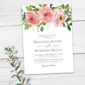 Peach Florals Alles in een bruiloft Kaart