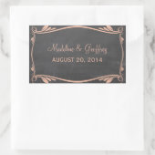 Peach Flourish Chalkboard Wedding Stickers (Tas)