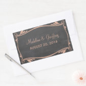 Peach Flourish Chalkboard Wedding Stickers (Envelop)