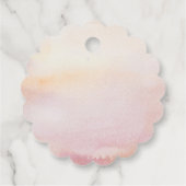 Peach Flower Baby shower dank u Bedankjes Labels (Achterkant)