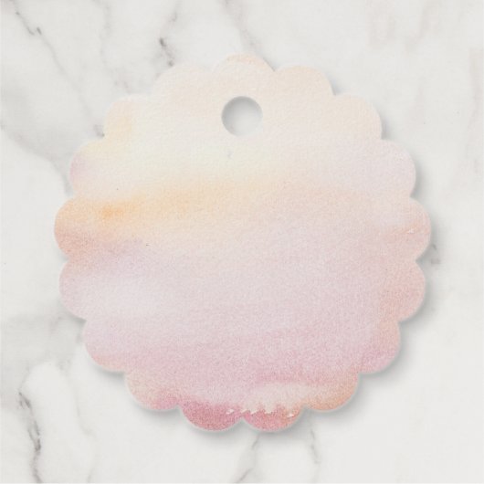 Peach Flower Baby shower dank u Bedankjes Labels (Achterkant)