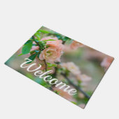 Peach Flowering Quince Welcome Doormat Deurmat (Schuin)