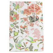 Peach Flowers and Hummingbird Medium Gift Bag Cadeauzakje (Achterkant)