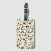 Peach Flowers Beauty Beholder Bagagelabel (Voorkant (verticaal))