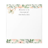 Peach Flowers Beauty Beholder Notitieblok (Voorkant)