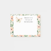 Peach Flowers Beauty Beholder Post-it® Notes (Voorkant)