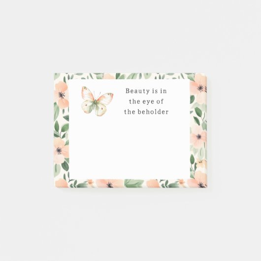 Peach Flowers Beauty Beholder Post-it® Notes (Voorkant)