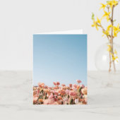 Peach Flowers Folded Greeting Card Kaart (Gele Bloem)