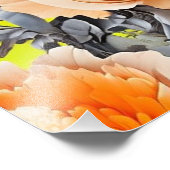 Peach Flowers Foto Afdruk (Hoek)