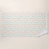 Peach Flowers Strandlaken (Voorkant)