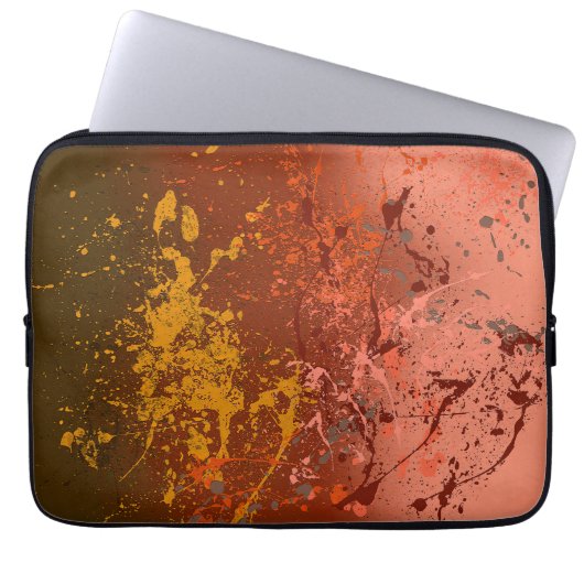 Peach Flurry Laptop Sleeve (Voorkant)